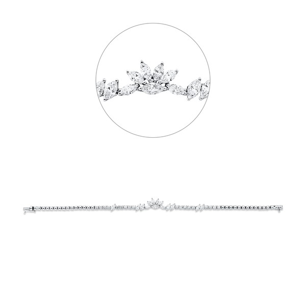 Armband aus 750 Weißgold 32 Brillanten 3.02ct