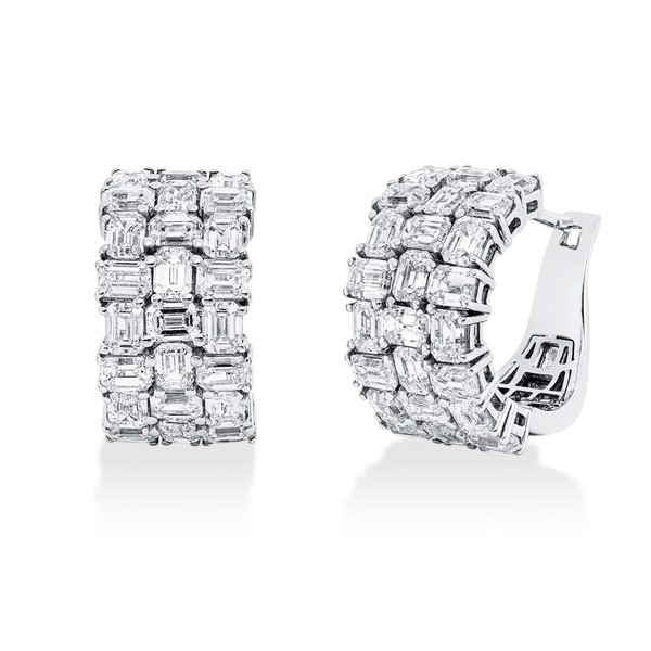 Creolen aus 750 Weißgold 48 Diamanten 5.04ct