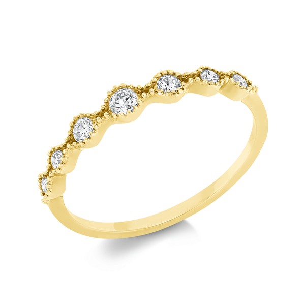 Ring aus 750 Gelbgold 7 Brillanten 0.2ct