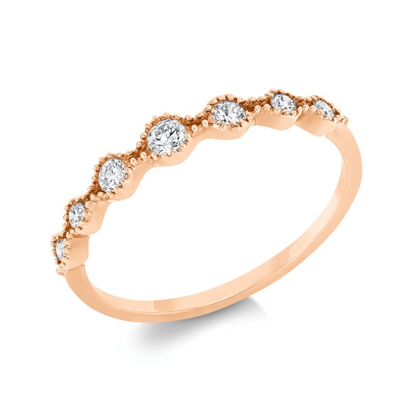 Ring aus 750 Rotgold 7 Brillanten 0.19ct