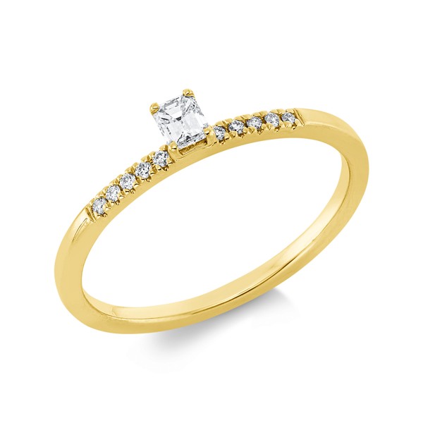 Ring aus 750 Gelbgold 2 Brillanten 0.19ct