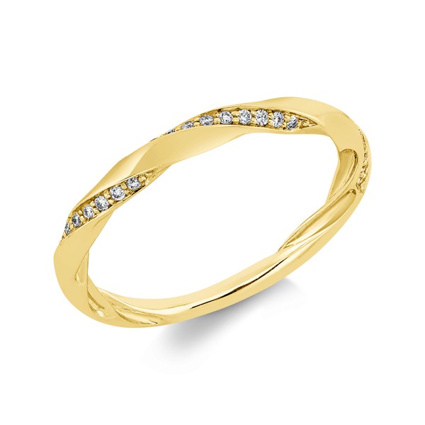 Ring aus 585 Gelbgold 27 Brillanten 0.08ct