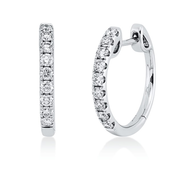Creolen aus 750 Weißgold 18 Brillanten 0.52ct