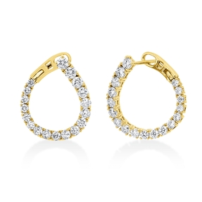 Creolen aus 750 Gold Gelbgold 36 Diamanten 1,67ct TW-SI 18,3x2,4mm Creolen aus 750 Gold Gelbgold 36 Diamanten 1,67ct TW-SI 18,3x2,4mm