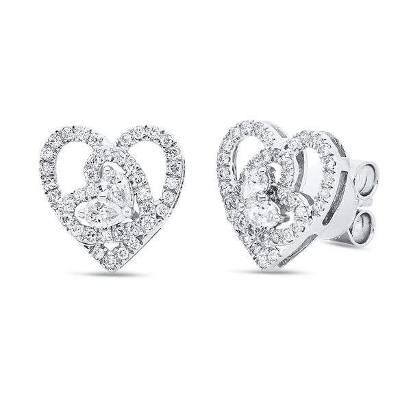 Ohrstecker aus 750 Weißgold 84 Brillanten 0.45ct