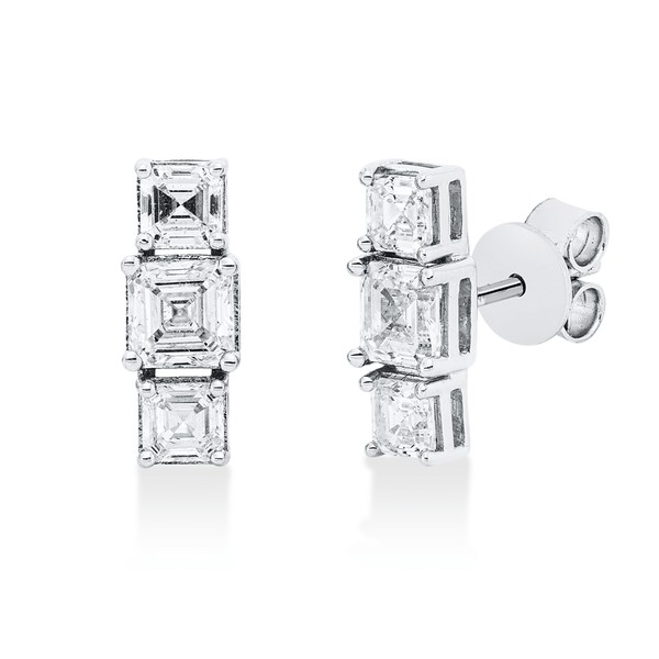 Ohrstecker aus 750 Weißgold 6 Diamanten 1.75ct