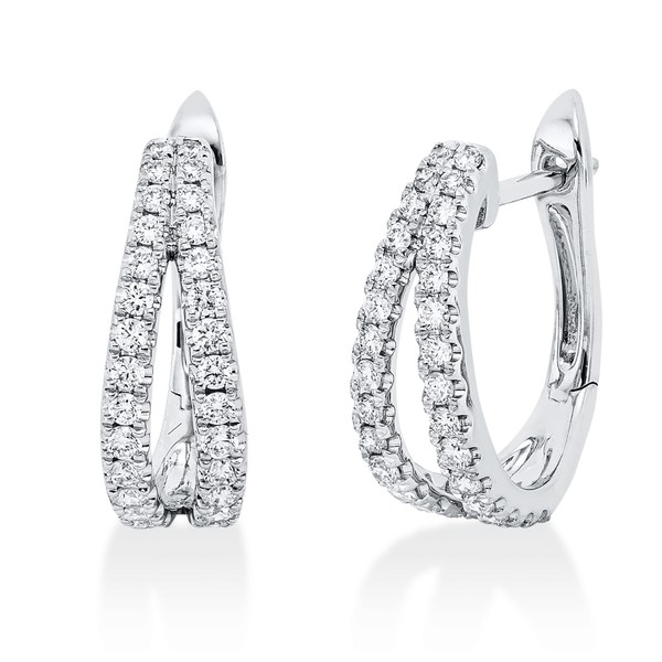 Creolen aus 750 Weißgold 60 Brillanten 0.47ct