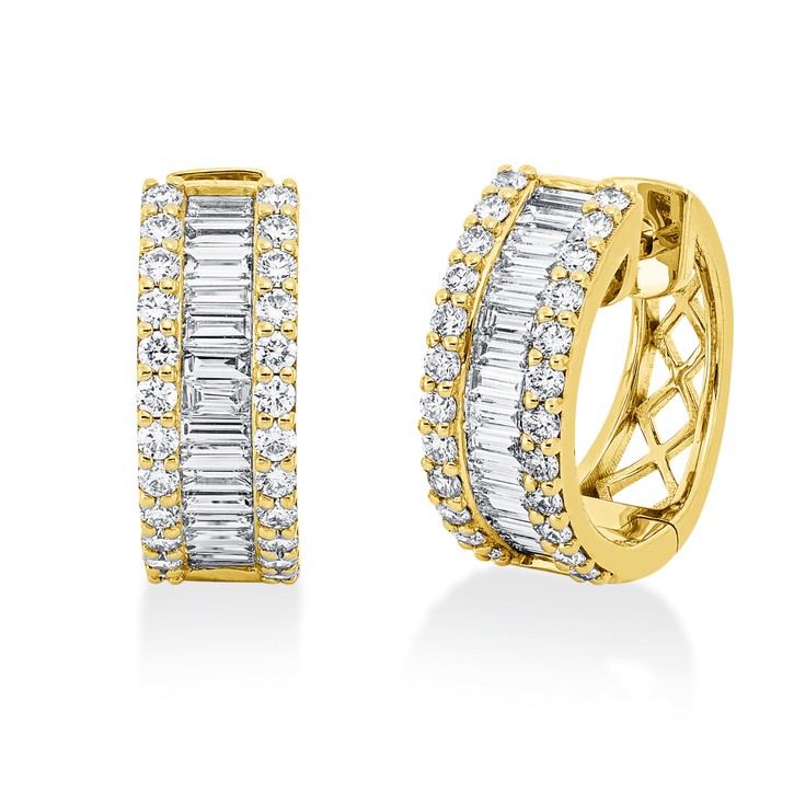 Creolen aus 750 Gelbgold 80 Brillanten 1.14ct