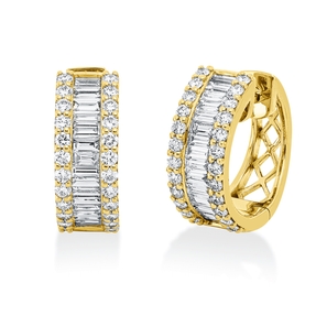 Creolen aus 750 Gold Gelbgold 80 Diamanten 1,14ct 15,2x5,5mm Creolen aus 750 Gold Gelbgold 80 Diamanten 1,14ct 15,2x5,5mm