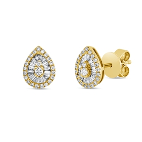 Ohrstecker aus 750 Gold Gelbgold 57 Diamanten 0,37ct F-SI 8,6x6,8mm Ohrstecker aus 750 Gold Gelbgold 57 Diamanten 0,37ct F-SI 8,6x6,8mm