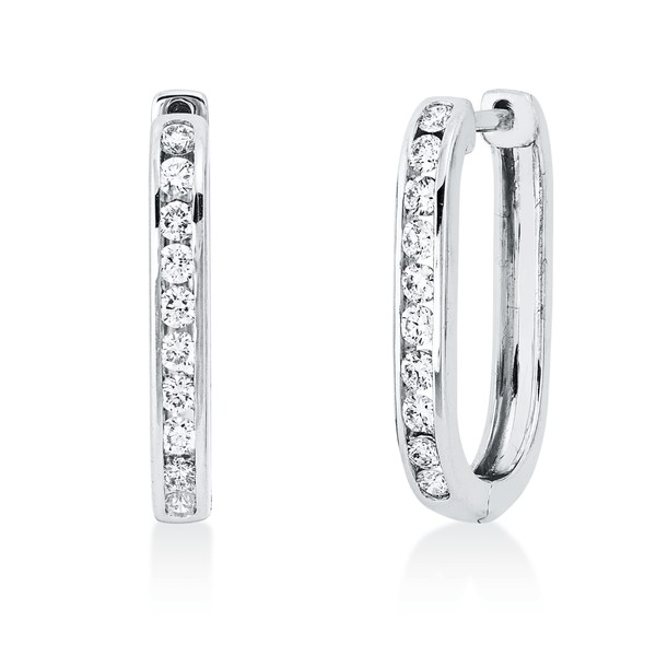 Creolen aus 750 Weißgold 20 Brillanten 0.36ct
