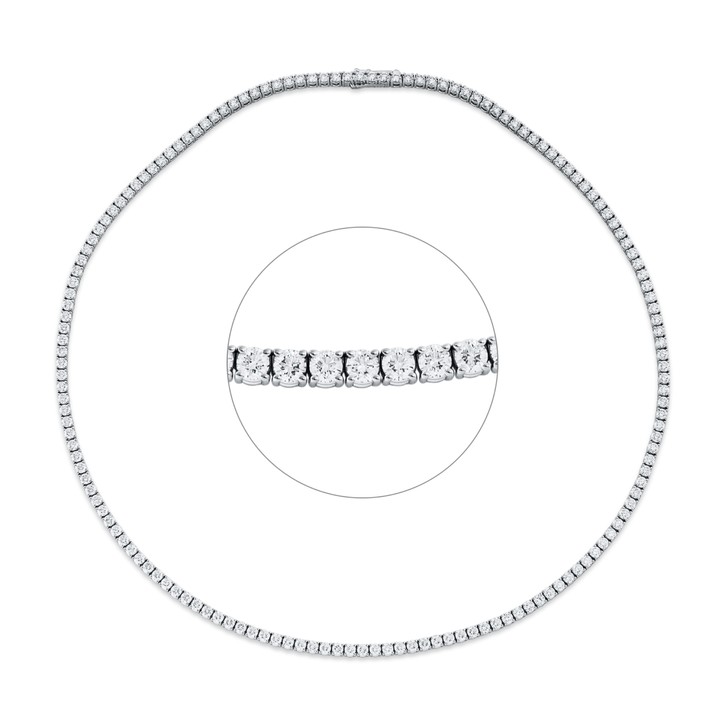 Collier aus 750 Weißgold 154 Brillanten 9.1ct