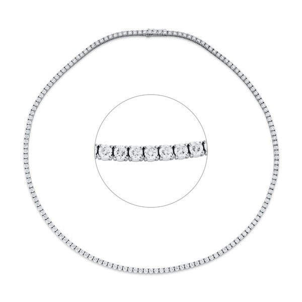 Collier aus 750 Weißgold 154 Brillanten 9.1ct