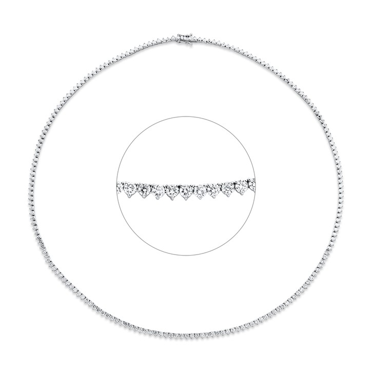 Collier aus 750 Weißgold 71 Brillanten 2.03ct
