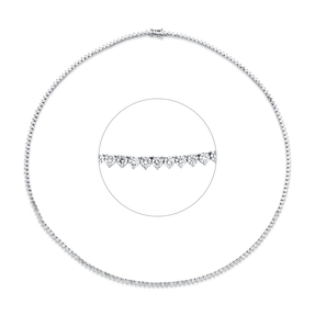 Collier aus 750 Gold Weißgold 71 Brillanten 2,03ct TW-SI L:40,6cm