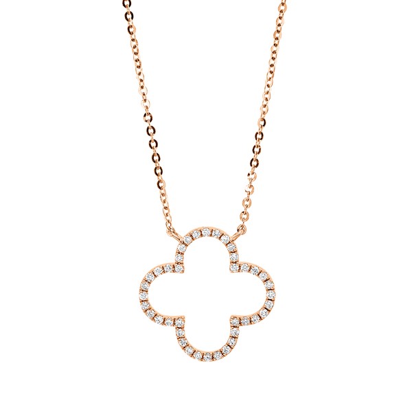 Collier aus 750 Rotgold 40 Brillanten 0.15ct