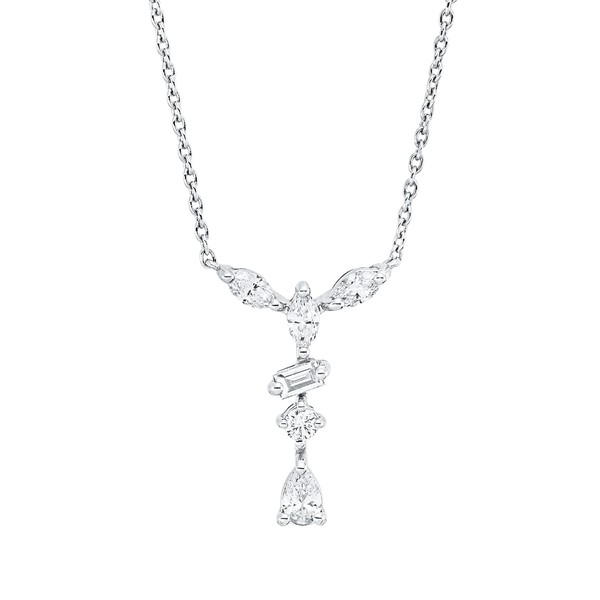 Collier aus 750 Weißgold 6 Brillanten 0.45ct