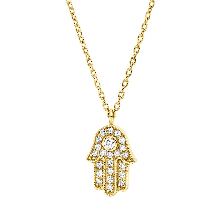 Collier aus 750 Gelbgold 23 Brillanten 0.13ct