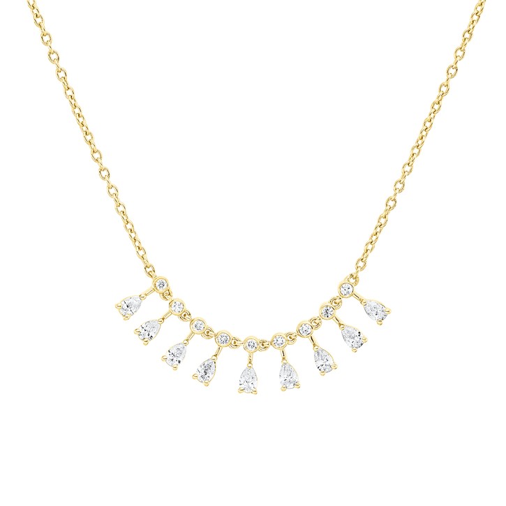 Collier aus 750 Gelbgold 18 Brillanten 0.8ct