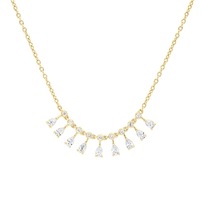 Collier aus 750 Gold Gelbgold 18 Diamanten 0,8ct F-SI L:44cm Collier aus 750 Gold Gelbgold 18 Diamanten 0,8ct F-SI L:44cm