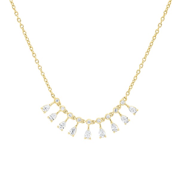 Collier aus 750 Gelbgold 18 Brillanten 0.8ct