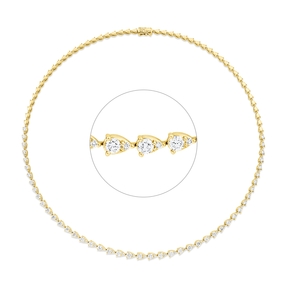 Collier aus 750 Gold Gelbgold 90 Diamanten 3,76ct TW-SI L:43cm Collier aus 750 Gold Gelbgold 90 Diamanten 3,76ct TW-SI L:43cm