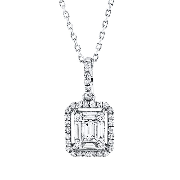 Collier aus 750 Weißgold 41 Brillanten 0.31ct