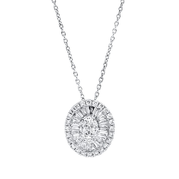 Collier aus 750 Weißgold 53 Brillanten 0.26ct