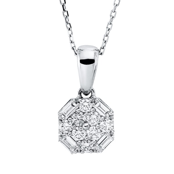 Collier aus 750 Weißgold 12 Brillanten 0.35ct