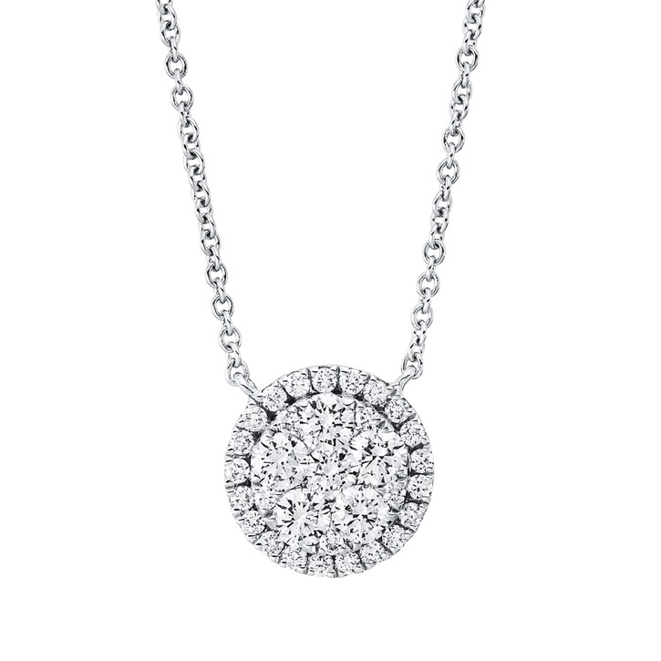 Collier aus 750 Weißgold 32 Brillanten 0.8ct