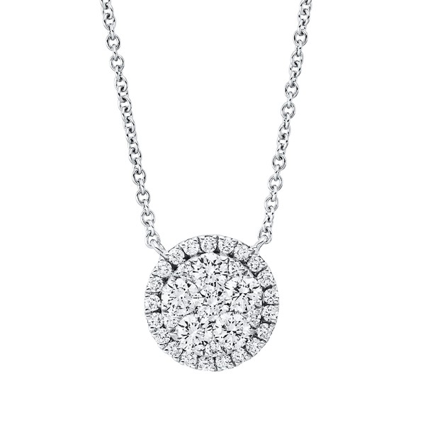 Collier aus 750 Weißgold 32 Brillanten 0.8ct