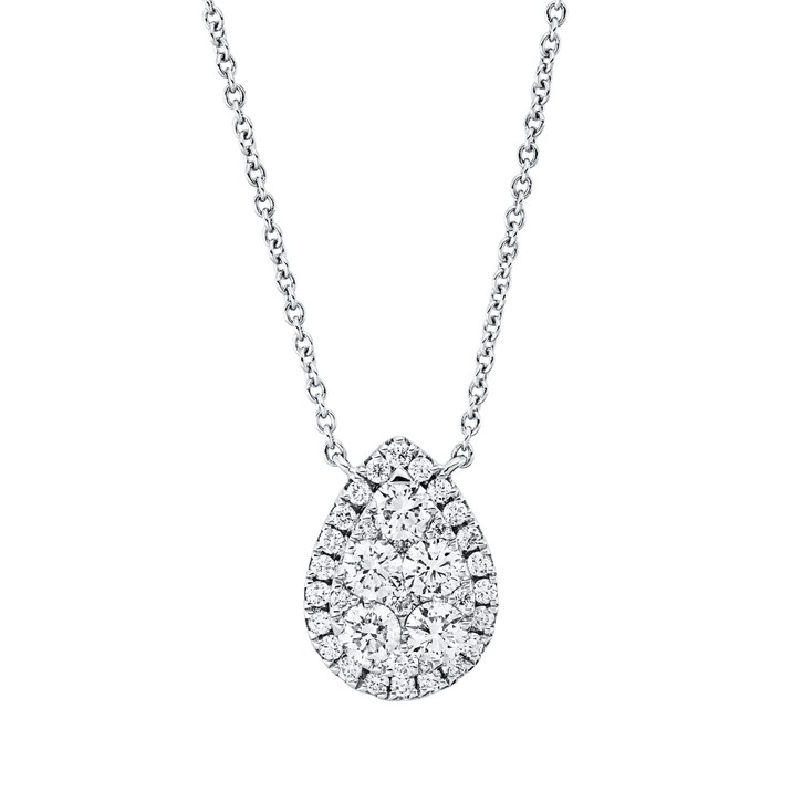 Collier aus 750 Weißgold 34 Brillanten 0.89ct