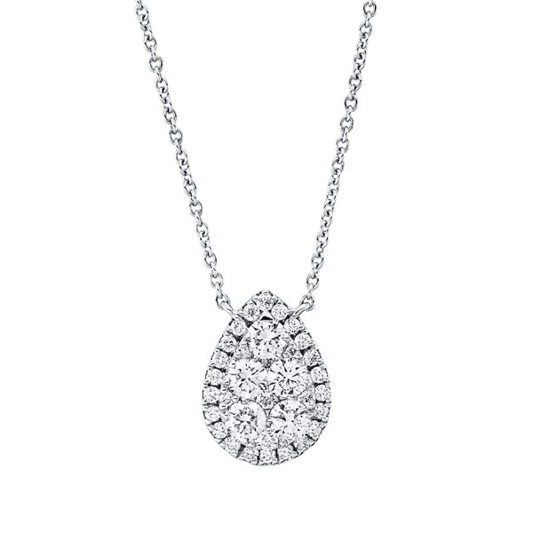 Collier aus 750 Weißgold 34 Brillanten 0.89ct