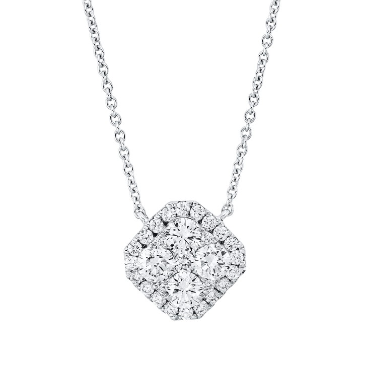 Collier aus 750 Weißgold 29 Brillanten 1ct