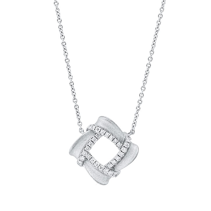 Collier aus 750 Weißgold 28 Brillanten 0.2ct