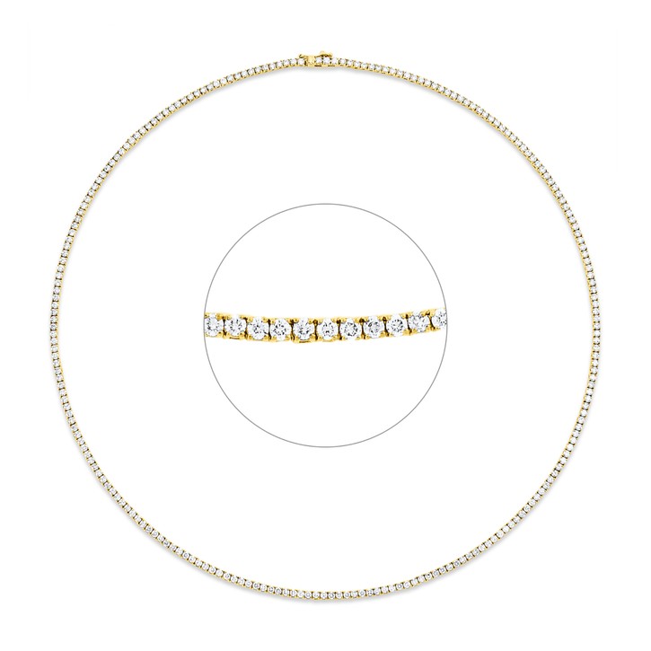 Collier aus 750 Gelbgold 5 Brillanten 226ct