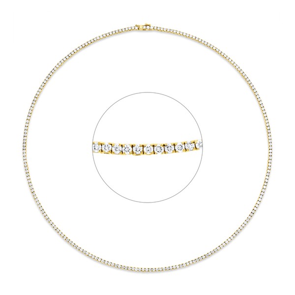 Collier aus 750 Gelbgold 5 Brillanten 226ct