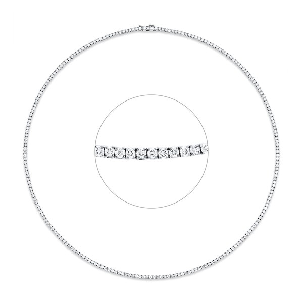 Collier aus 750 Weißgold 220 Brillanten 5.72ct