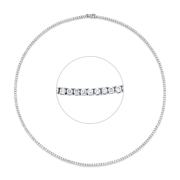 Collier aus 750 Weißgold 213 Brillanten 6.23ct