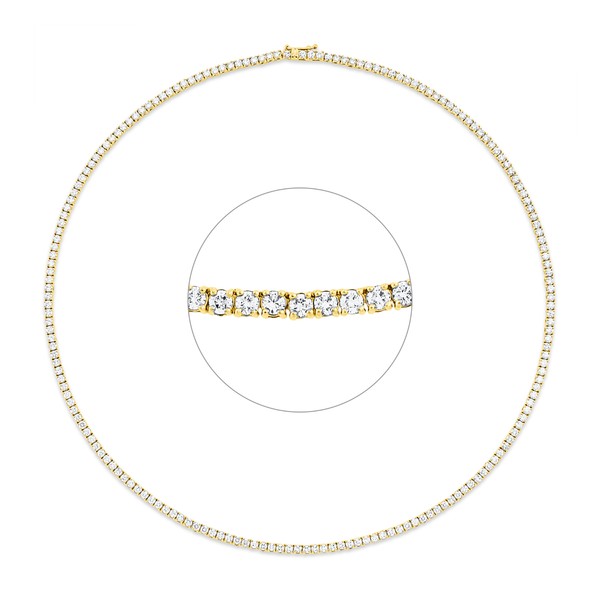 Collier aus 750 Gelbgold 185 Brillanten 7.88ct