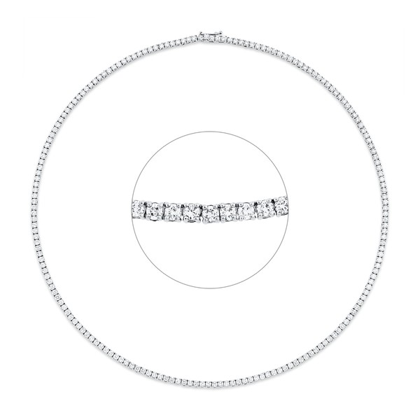 Collier aus 750 Weißgold 185 Brillanten 7.83ct