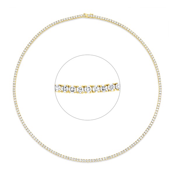 Collier aus 750 Gelbgold 181 Brillanten 9.29ct
