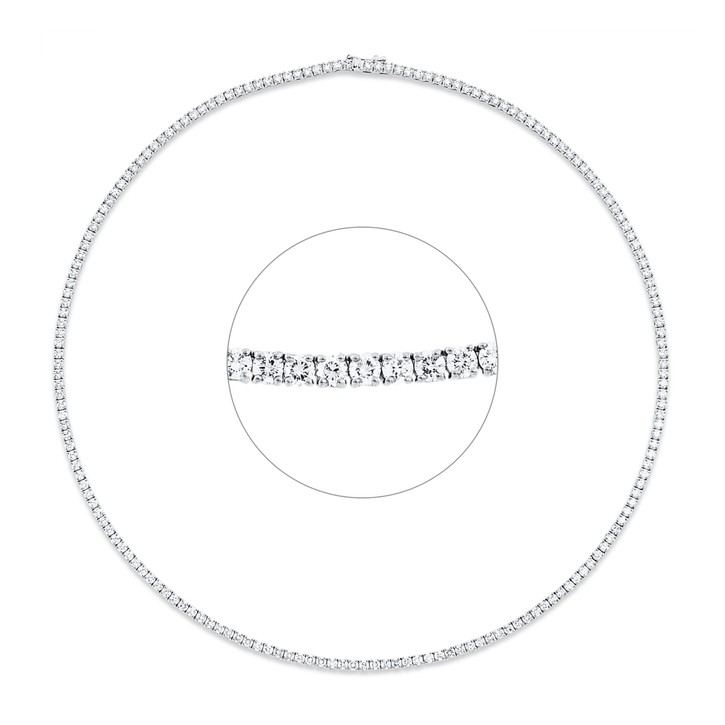 Collier aus 750 Weißgold 179 Brillanten 9.22ct