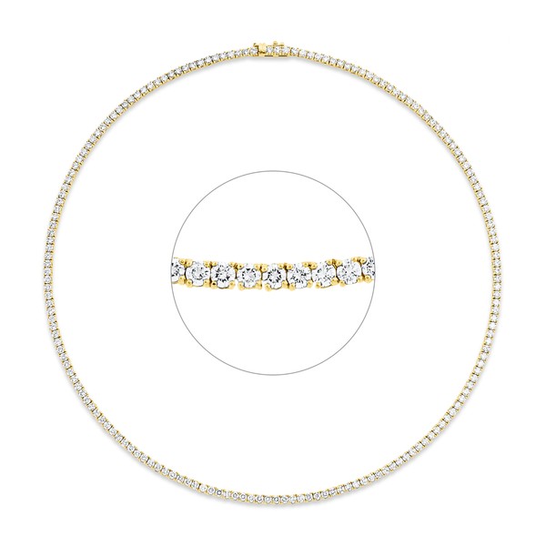 Collier aus 750 Gelbgold 175 Brillanten 10.92ct