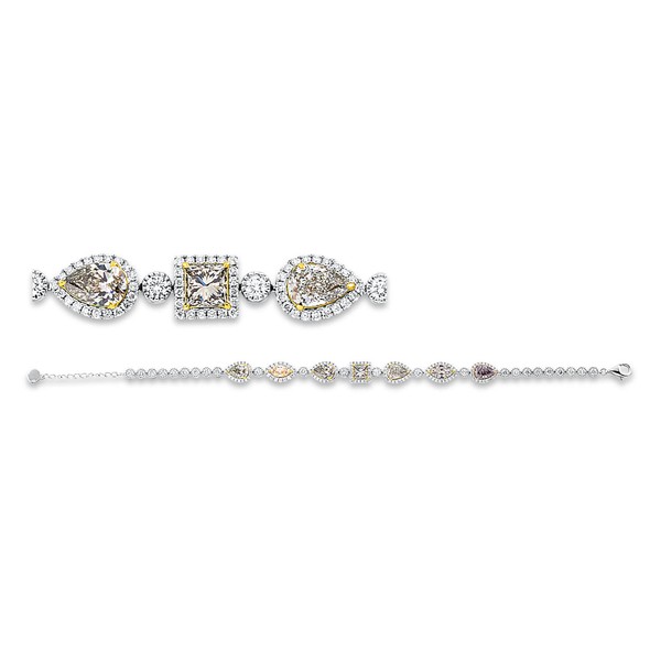 Armband aus 750 Gold gelb weiß rot 169 Brillanten 5.88ct