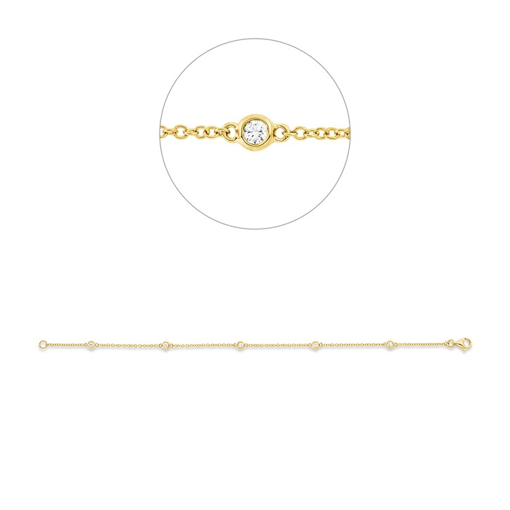 Armband aus 750 Gelbgold 5 Brillanten 0.21ct