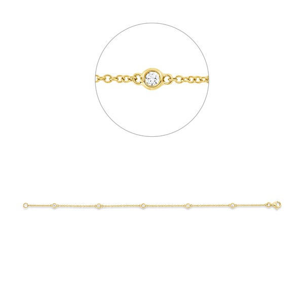 Armband aus 750 Gelbgold 5 Brillanten 0.21ct