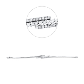 Armband aus 750 Weißgold 48 Diamanten 1,74ct TW-VSI/SI B:8,1mm L:17,8cm