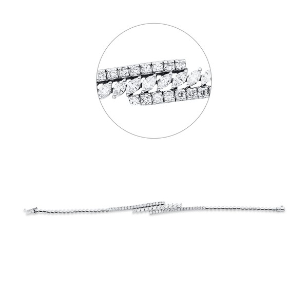 Armband aus 750 Weißgold 48 Brillanten 1.74ct
