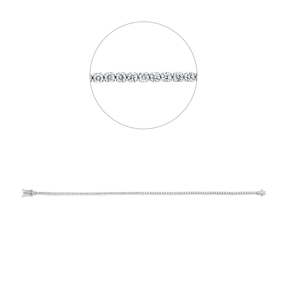 Armband aus 750 Weißgold 97 Brillanten 1,36ct si-si B:1,6mm L:17,8cm